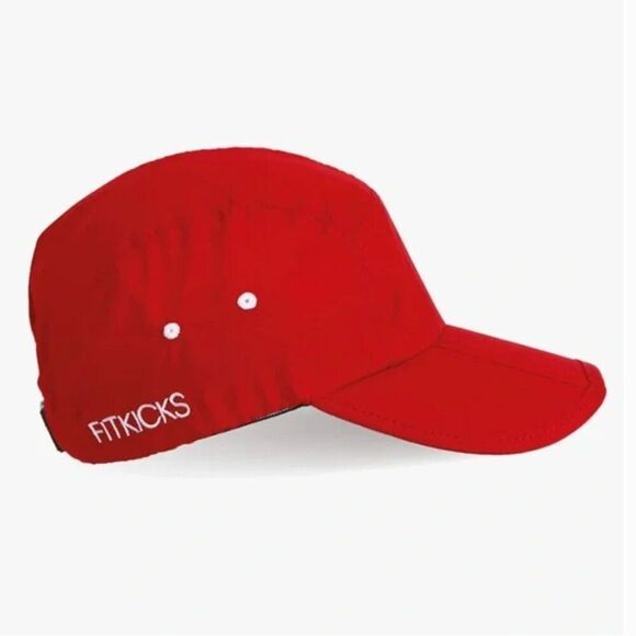 FitKicks Foldable Cap Hat Red One Size Unisex - Picture 1 of 6